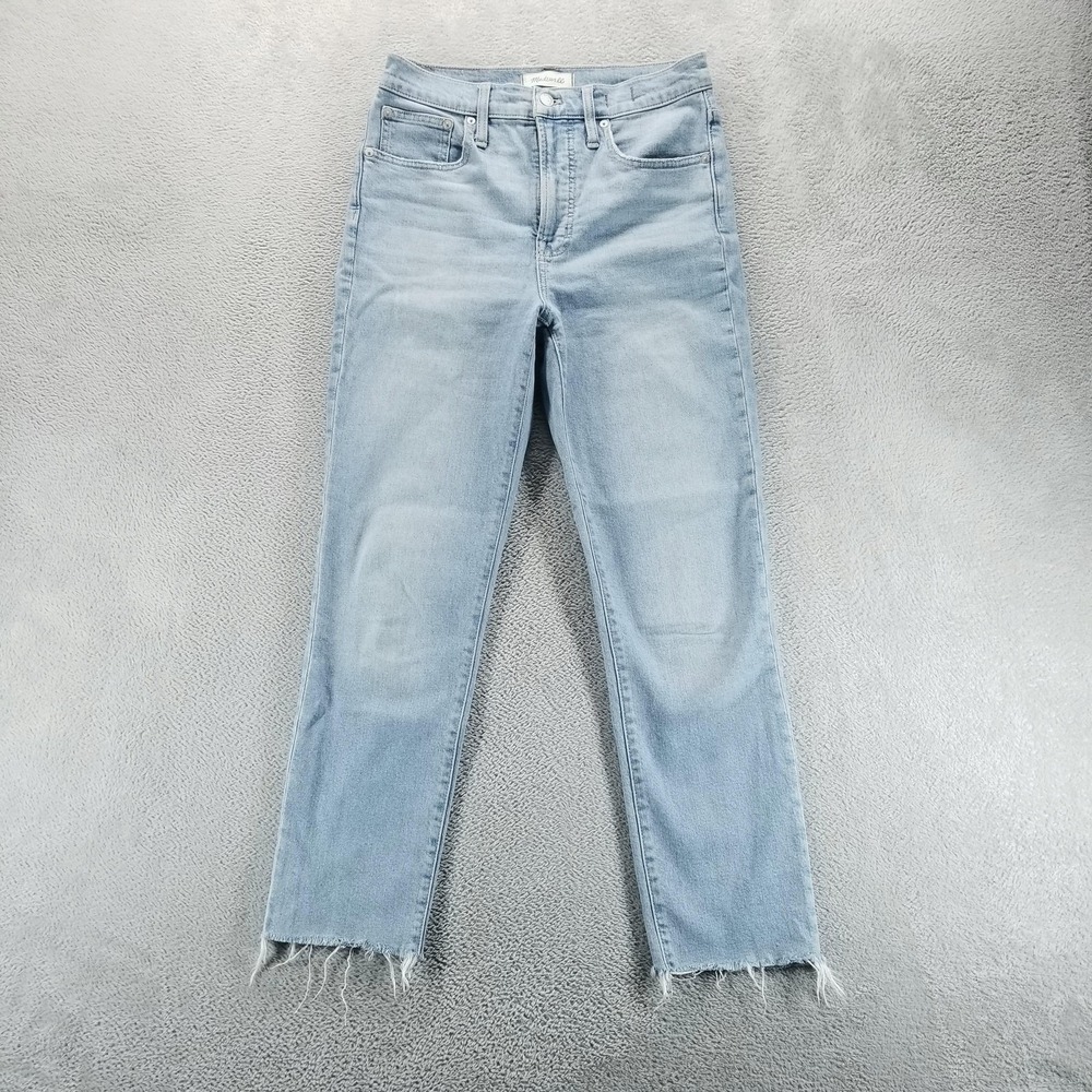 Madewell Jeans Womens 26 Blue The Perfect Vintage Jean High Rise Raw Hem Stretch